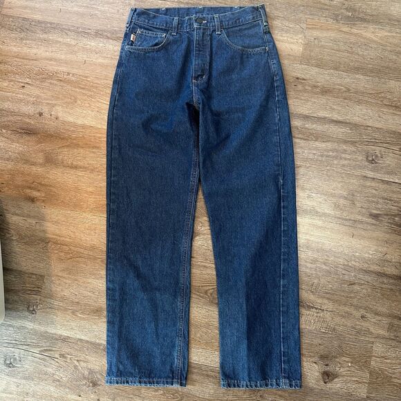 FR Carhartt Mens Jeans 32 x 30 Cat 2 2112 Relaxed Fit Dark Wash Flame Resistant - Picture 5 of 5